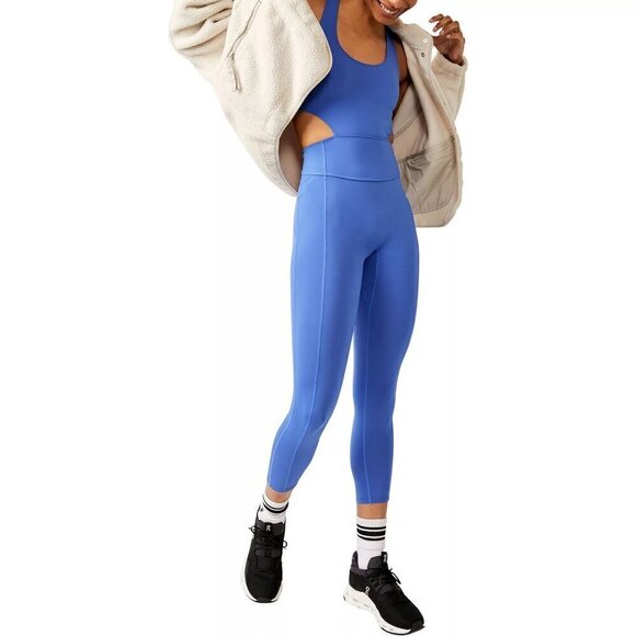 NWT Free People Movement Back It Up Onesie Blue Jumpsuit - Picture 3 of 12